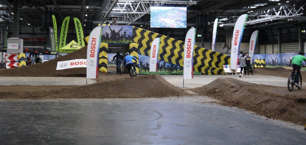 Bosch-sponsored e-MTB indoor test track